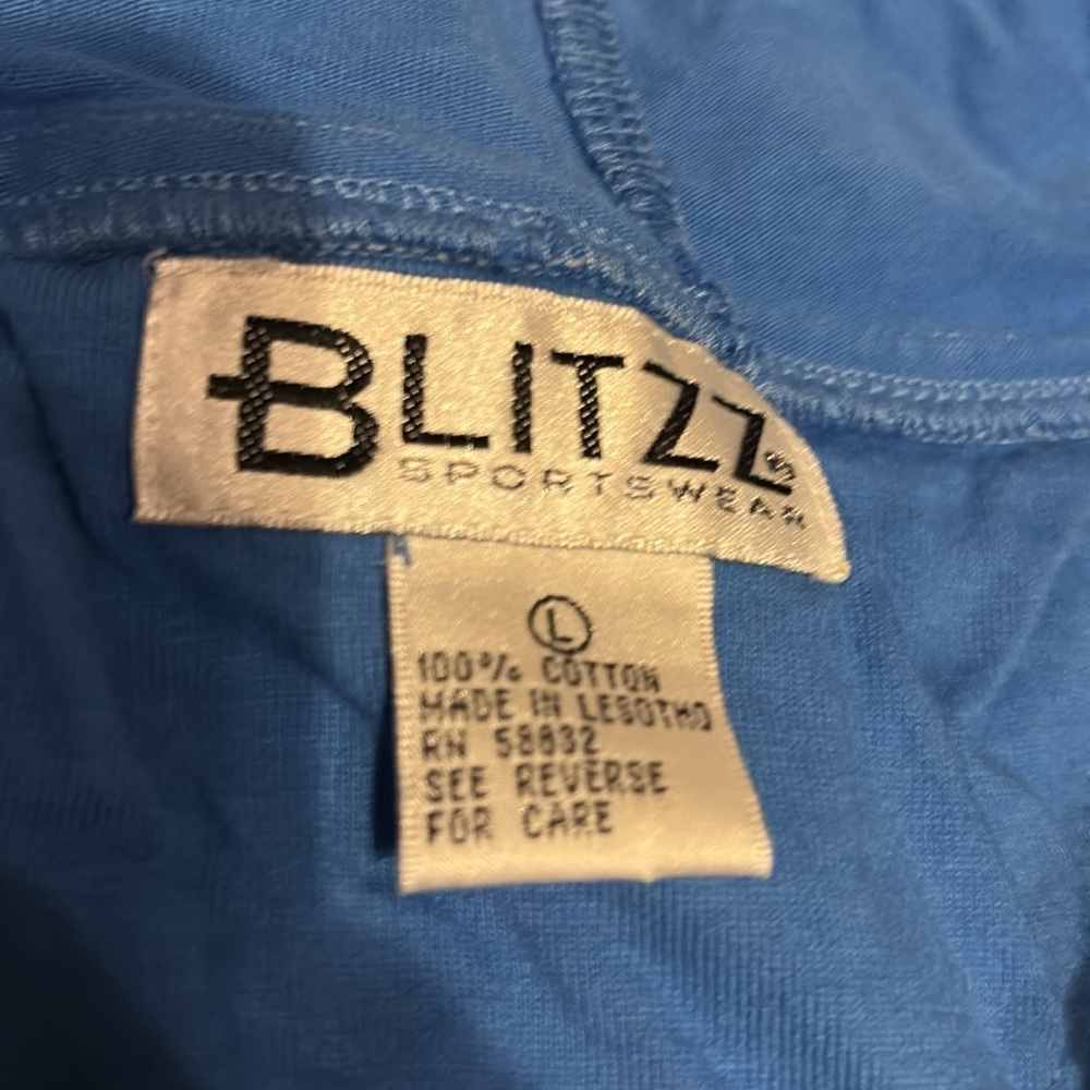 EUC Sz L Blue, White, and Red tank Hoodie by Blitzz, set of 2 - Picture 2 of 3